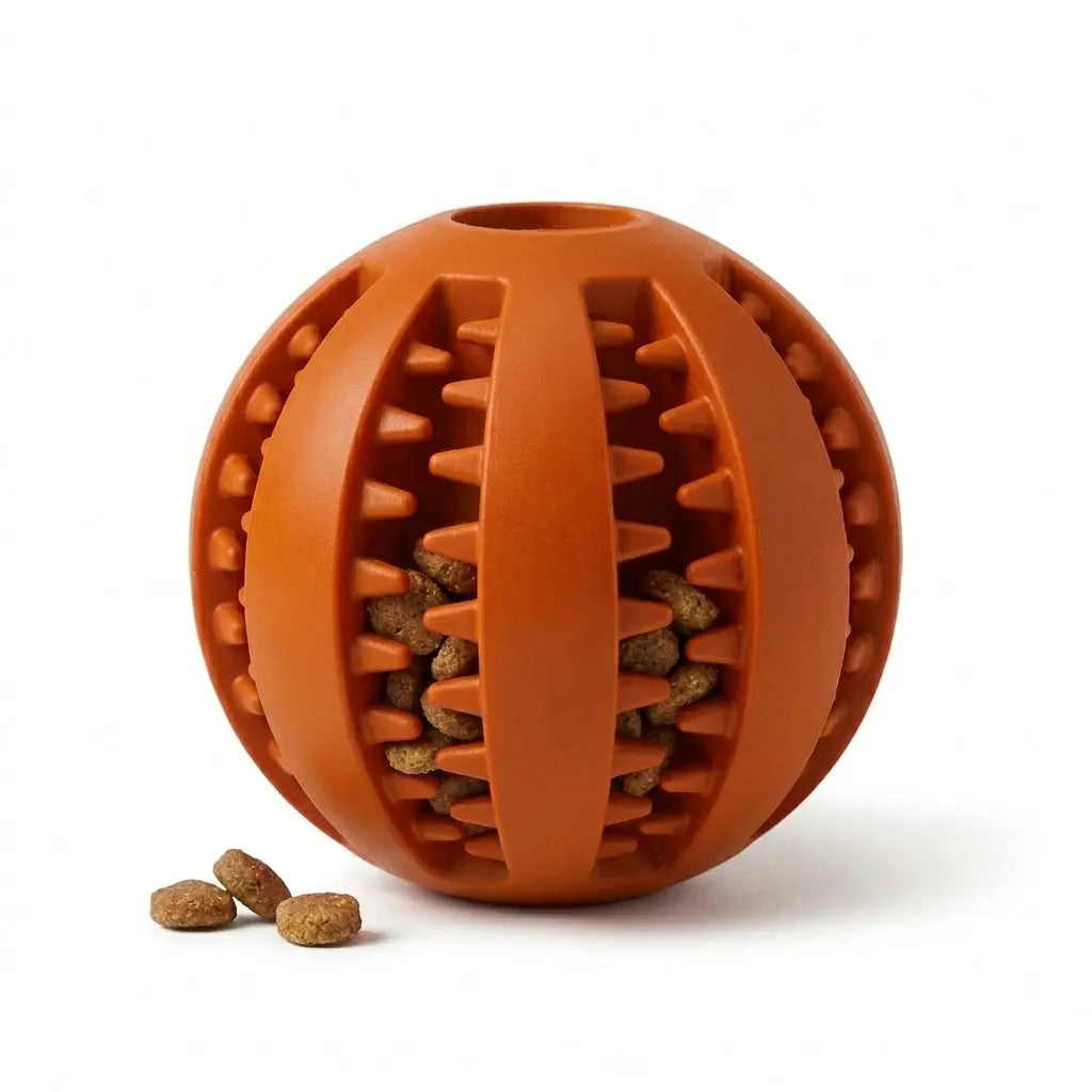 Teething Treat Dispenser Dog Toy – Interactive Chew & Reward Toy for Puppies, Pumpkin Roll