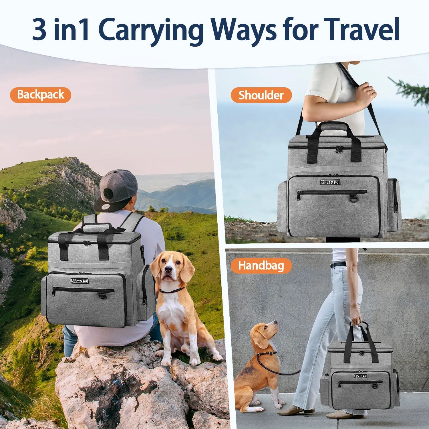 All - In - One Dog Travel Backpack with Food Storage Containers & Collapsible Bowls | Multi - Pocket Pet Organizer Bag for Trips, Hiking & Dog Moms - The Dog Mom Collective