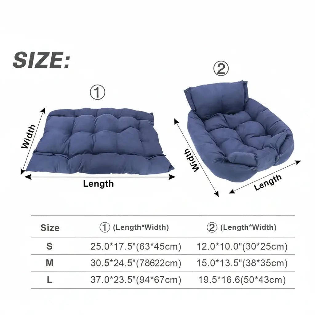 Dog Mom Collective 3 - in - 1 Cozy Comfort Dog Bed Mat for Restful Sleep - The Dog Mom Collective