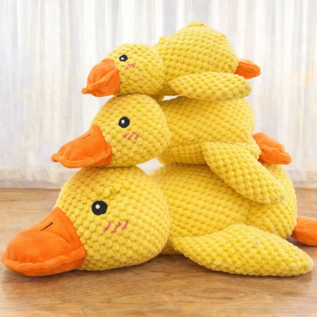 Plush Duck Dog Toy – Bite - Resistant Chew with Sound (Small) - The Dog Mom Collective
