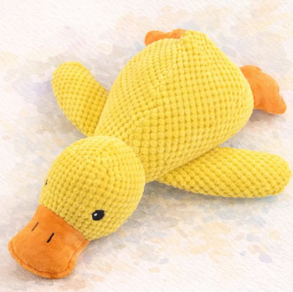 Plush Duck Dog Toy – Bite - Resistant Chew with Sound (Small) - The Dog Mom Collective