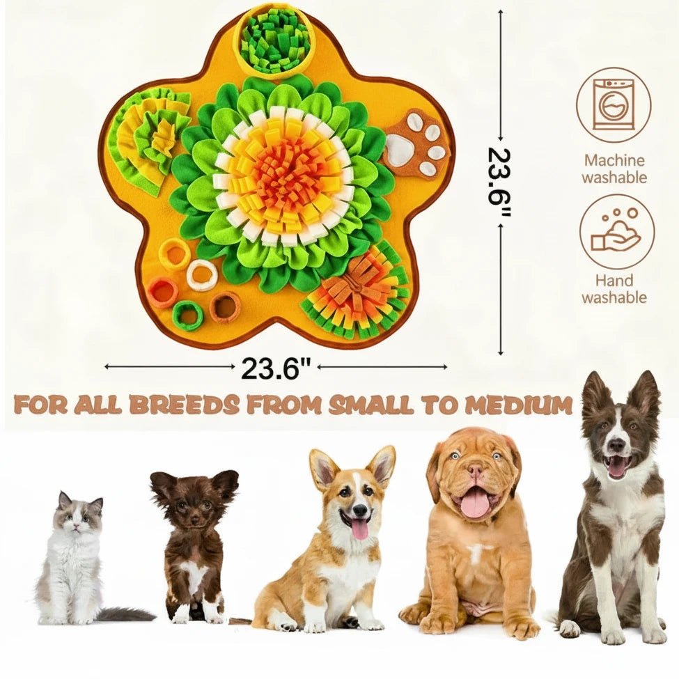Snuffle Feeding Mat–Interactive Slow Feeder & Enrichment Toy for Happy, Relaxed Pups - The Dog Mom Collective