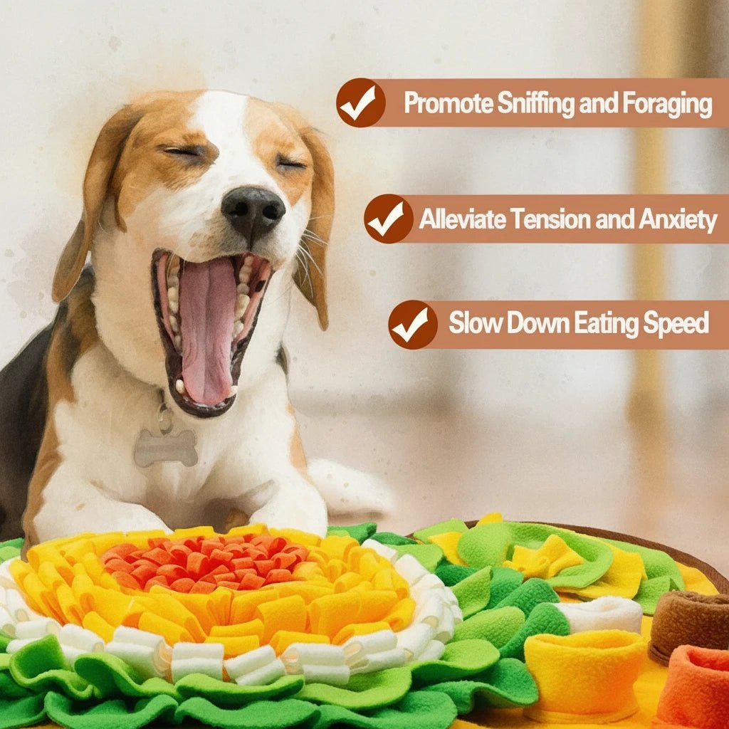 Snuffle Feeding Mat–Interactive Slow Feeder & Enrichment Toy for Happy, Relaxed Pups - The Dog Mom Collective